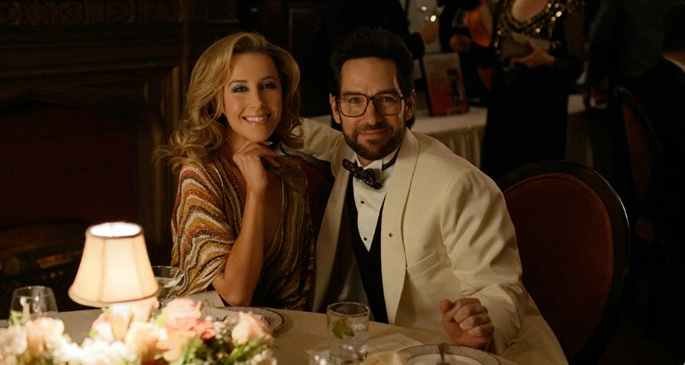 Paul Rudd and Rachael Wotherspoon in The Shrink Next Door.